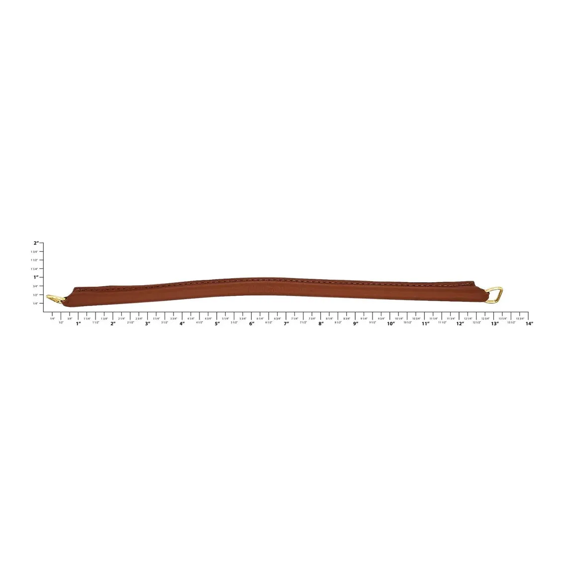 18" Tan, Handle with Brass Hardware, Leather, #L-1552-TAN
