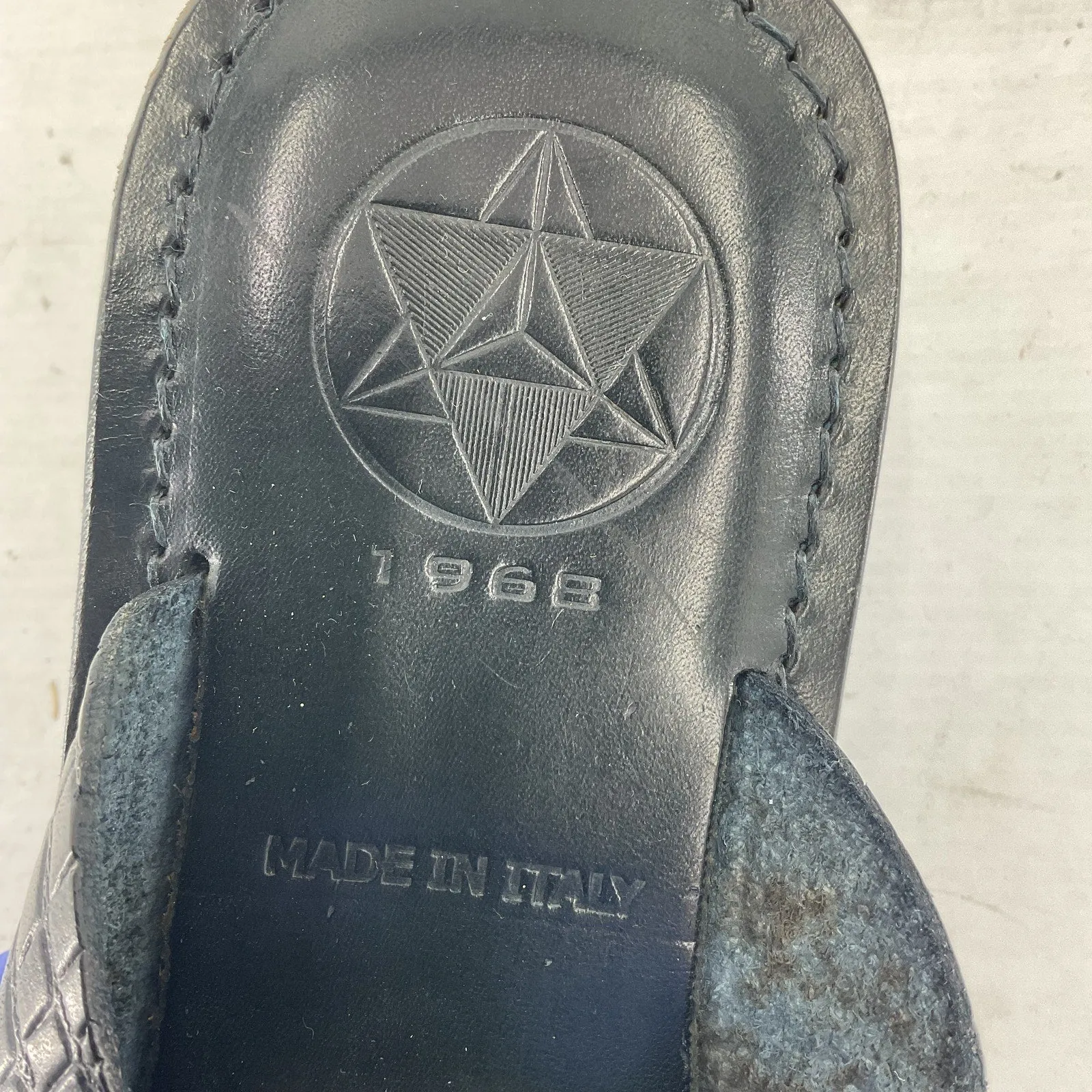 1968 Black Men's Summer Flip Flops Size 8 Synthetic Preowned