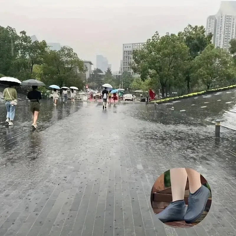 3-Pairs: Outdoor Latex Rain Boots Waterproof Shoe Cover