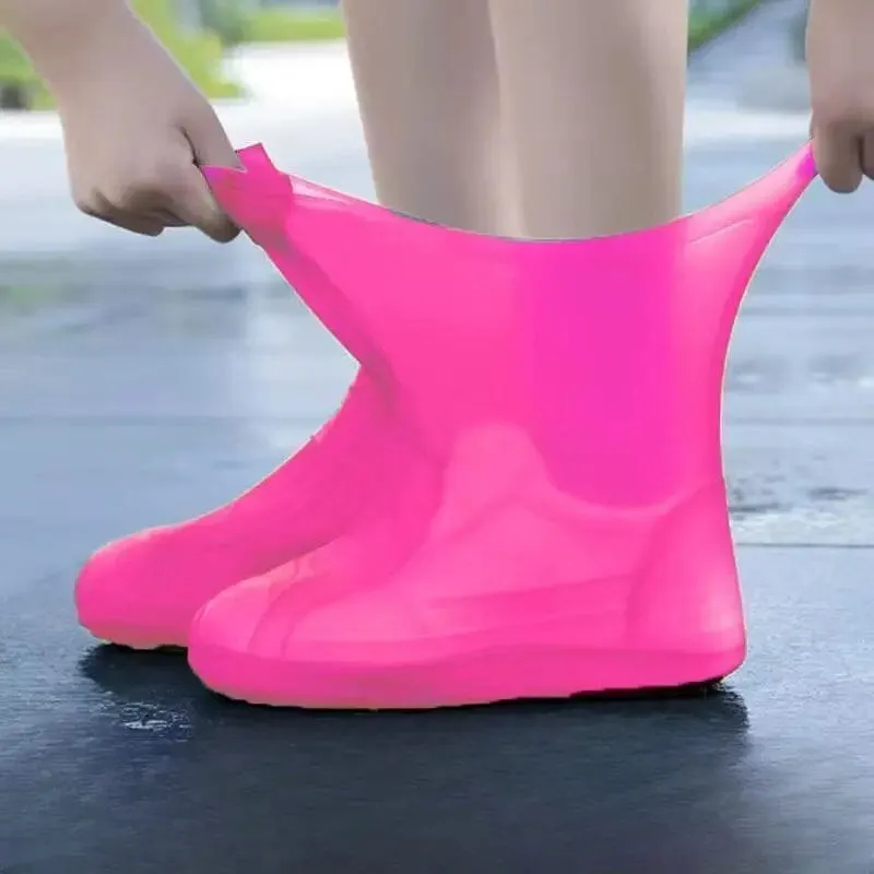3-Pairs: Outdoor Latex Rain Boots Waterproof Shoe Cover