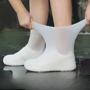 3-Pairs: Outdoor Latex Rain Boots Waterproof Shoe Cover