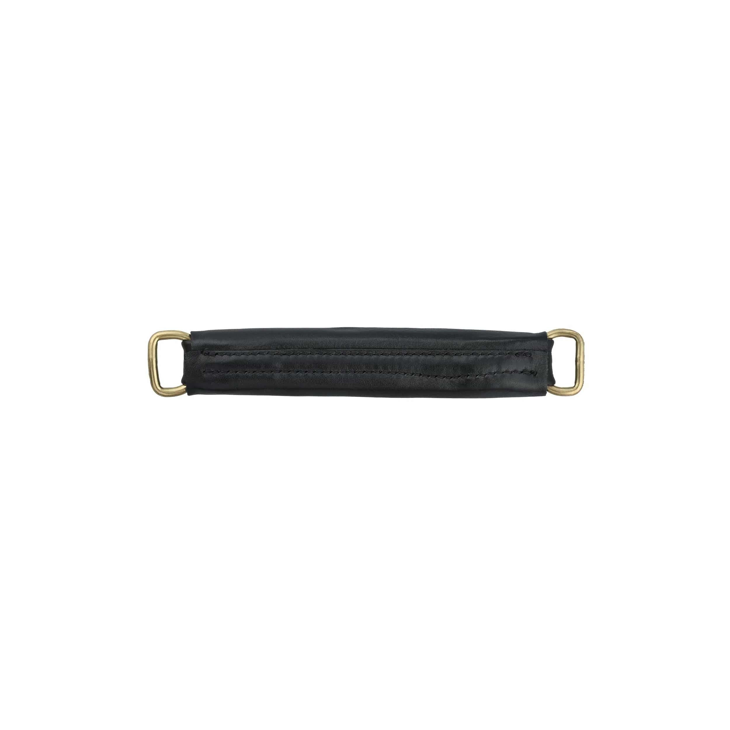 6" Black, Handle with Brass Hardware, Leather, #L-1802-BLK