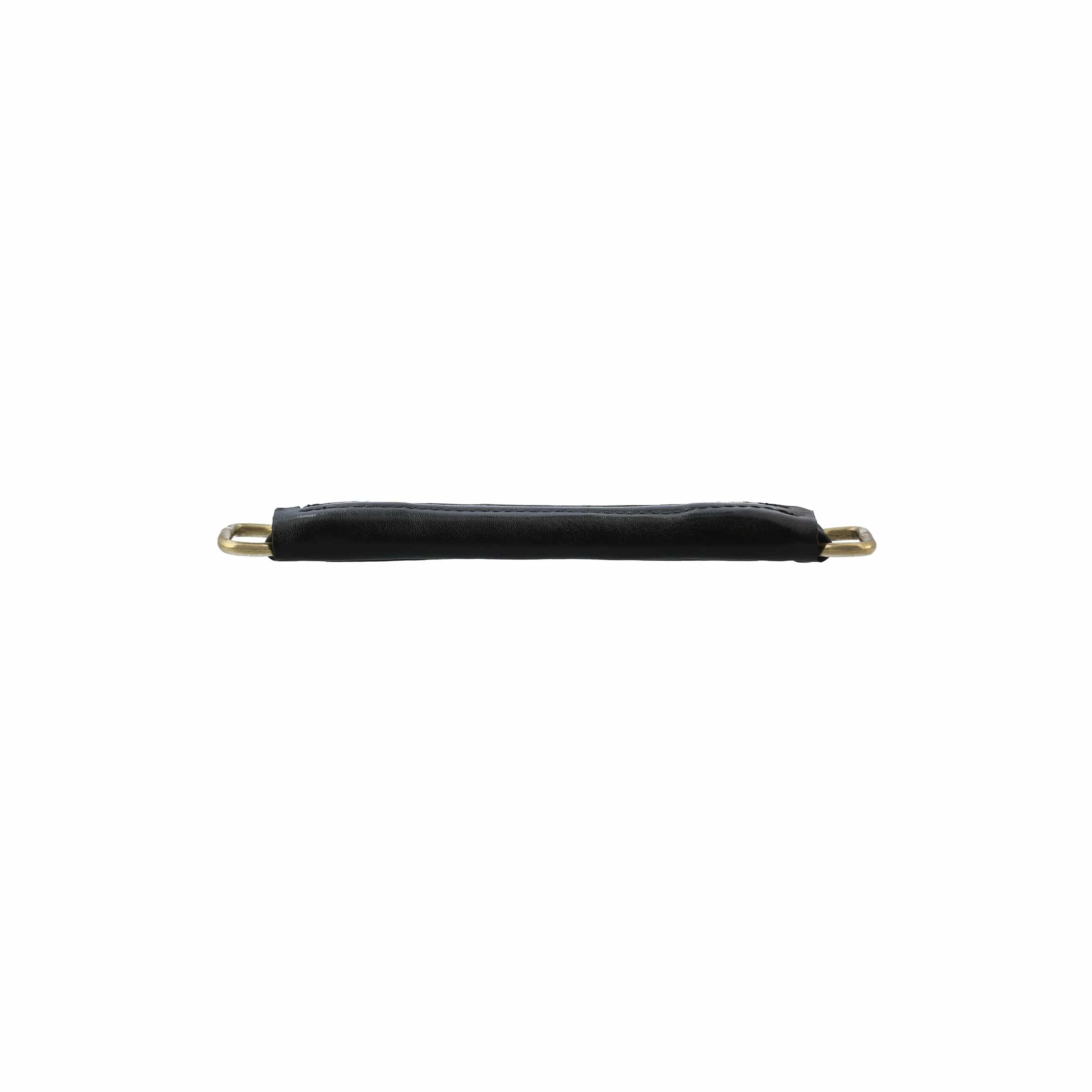 6" Black, Handle with Brass Hardware, Leather, #L-1802-BLK