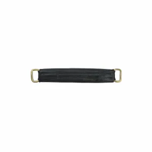 6" Black, Handle with Brass Hardware, Leather, #L-1802-BLK