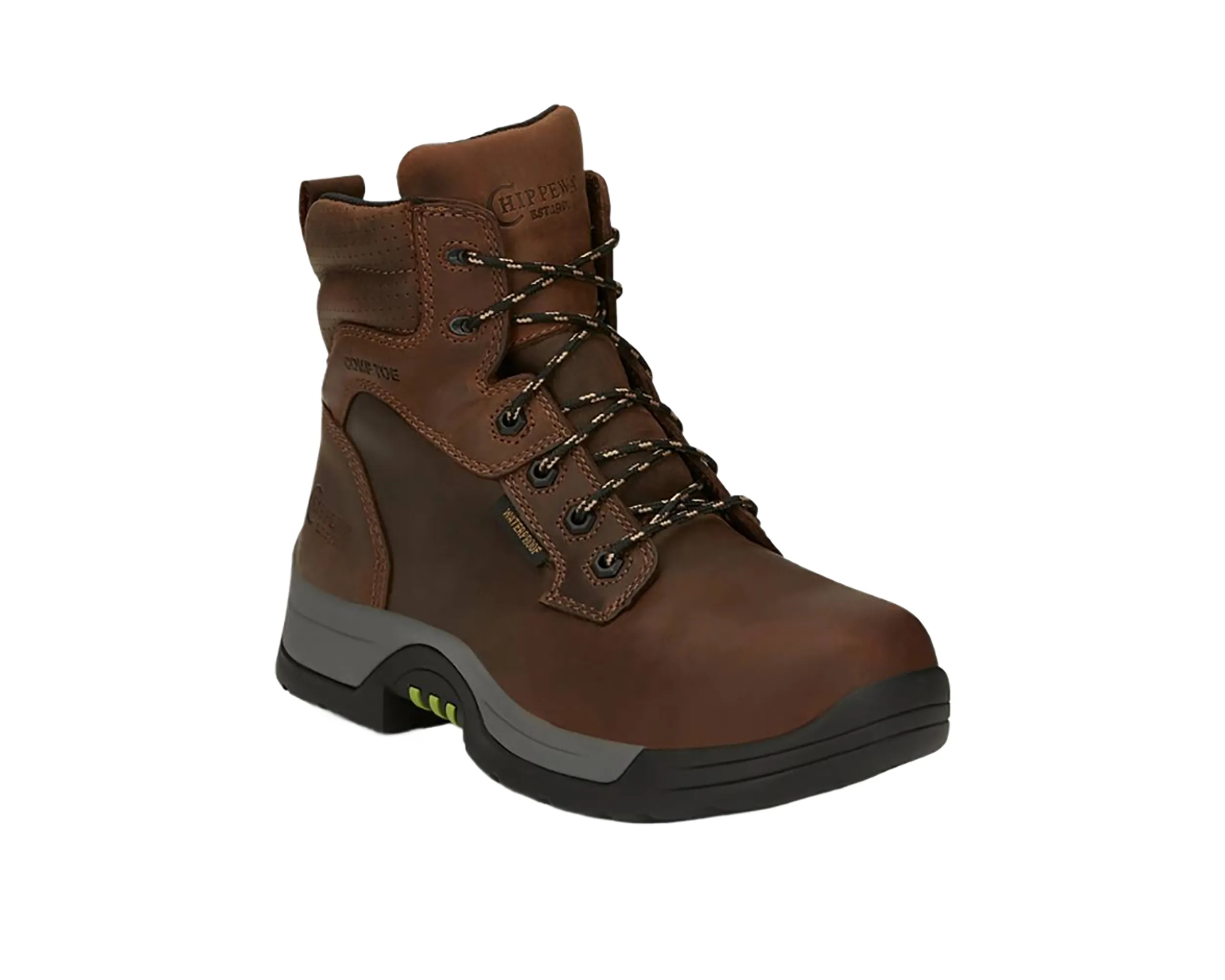 6" Waterproof Plain Composite Lace Up Boot
