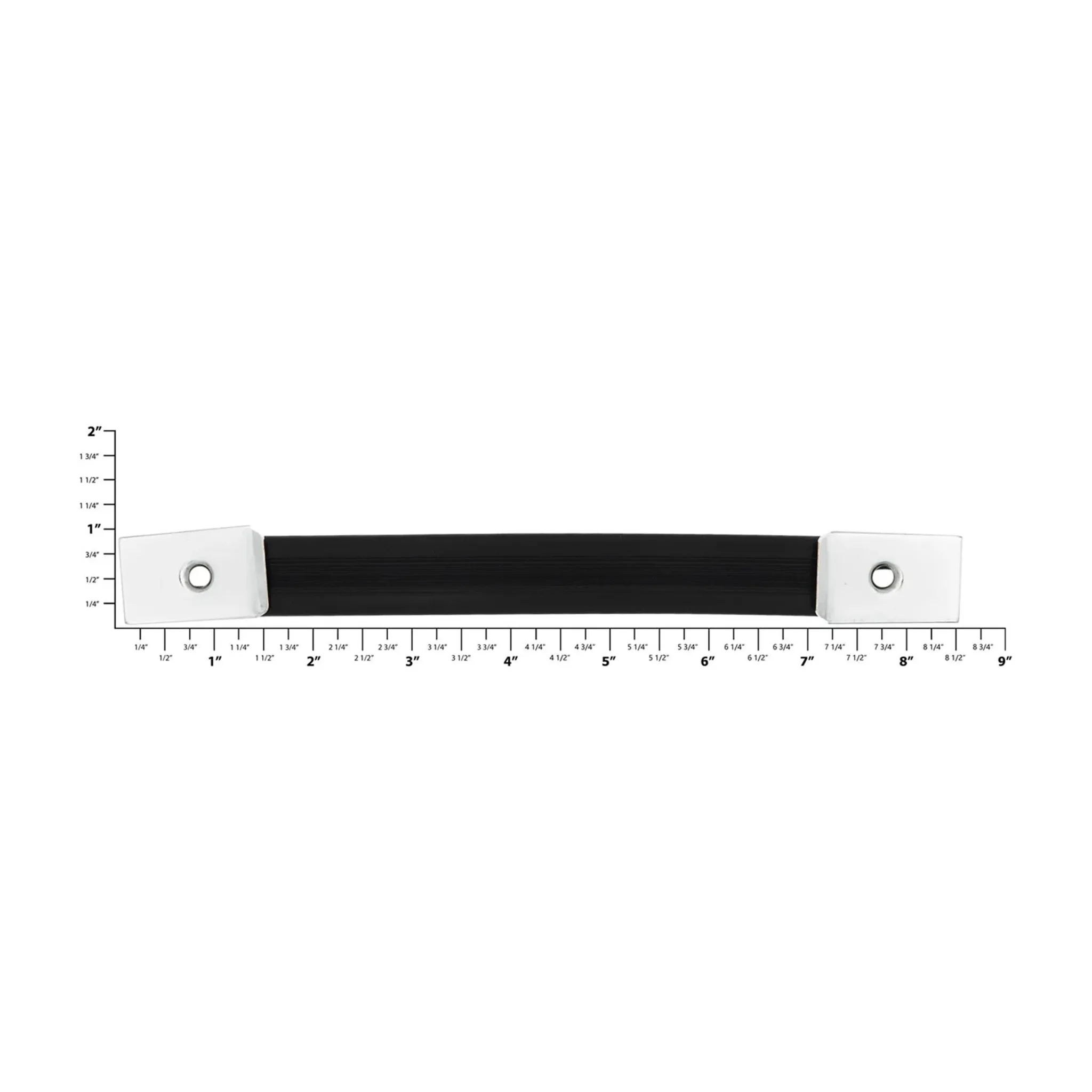 8" Black, Handle Handle Assembly with Nickel, Vinyl, #L-2786