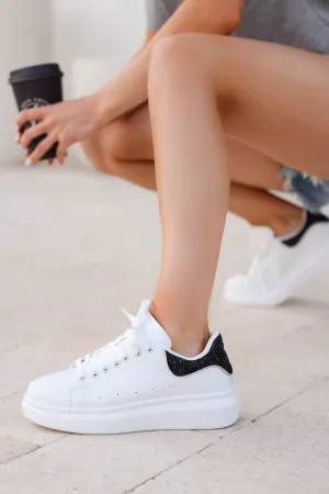 A Little Extra Sneakers - White Black