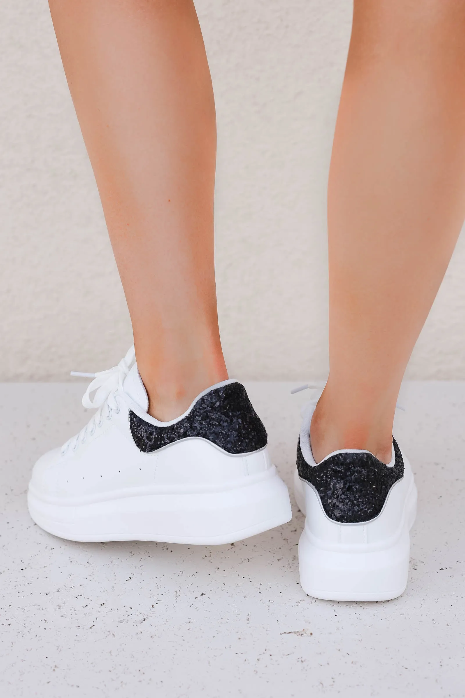 A Little Extra Sneakers - White Black