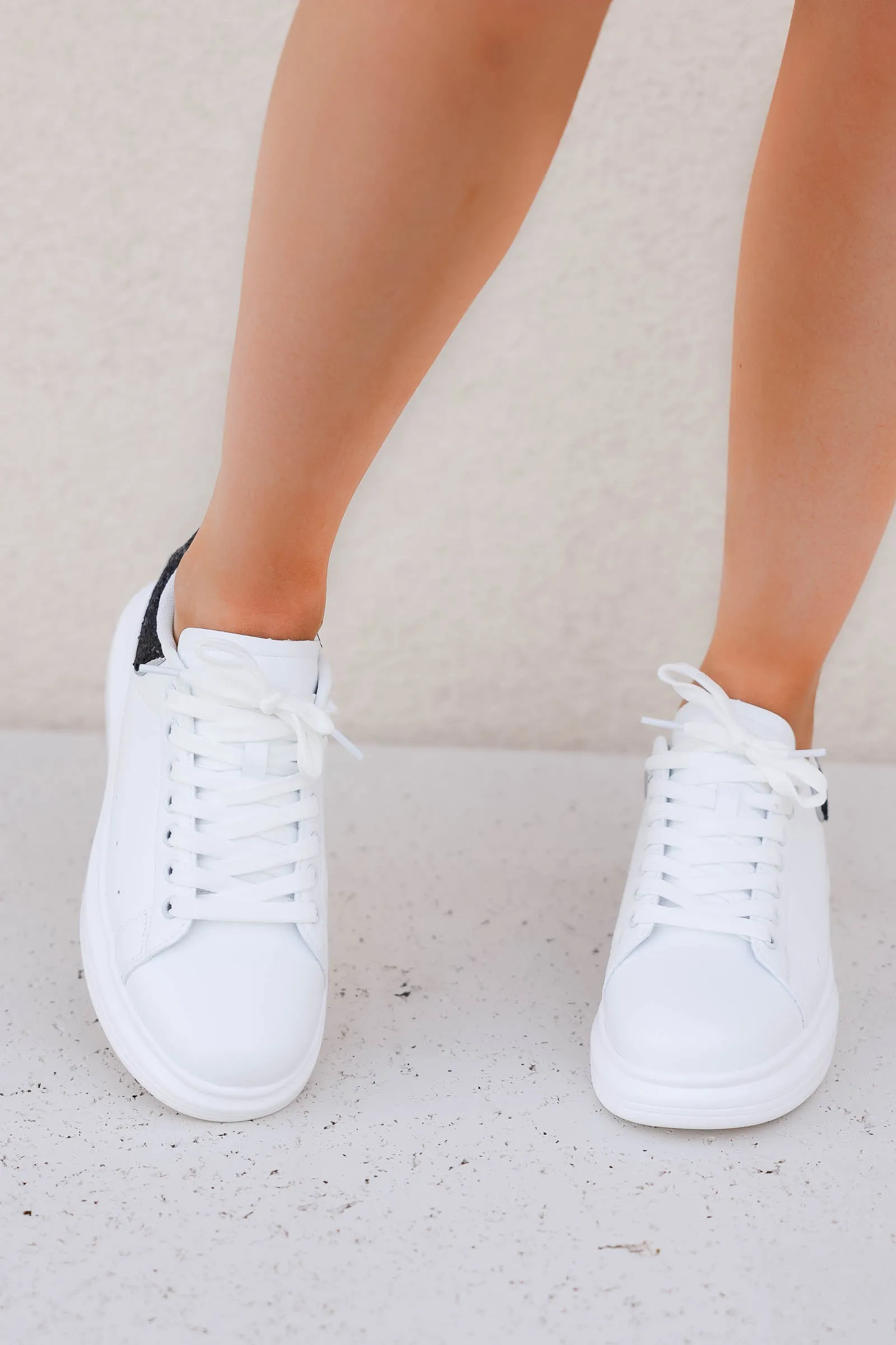 A Little Extra Sneakers - White Black
