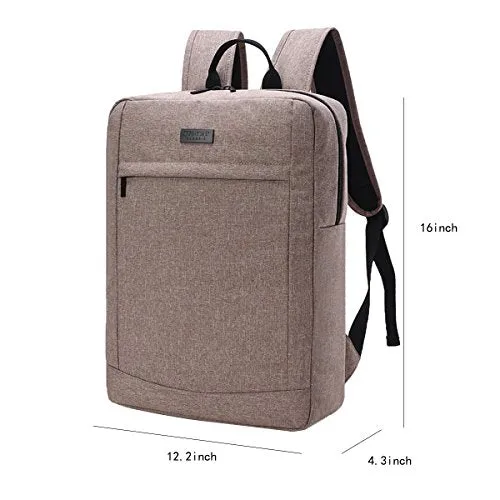 ABage Unisex Laptop Backpack Business Travel College School Backpack Fit 15.6-inch Laptop, Khaki1