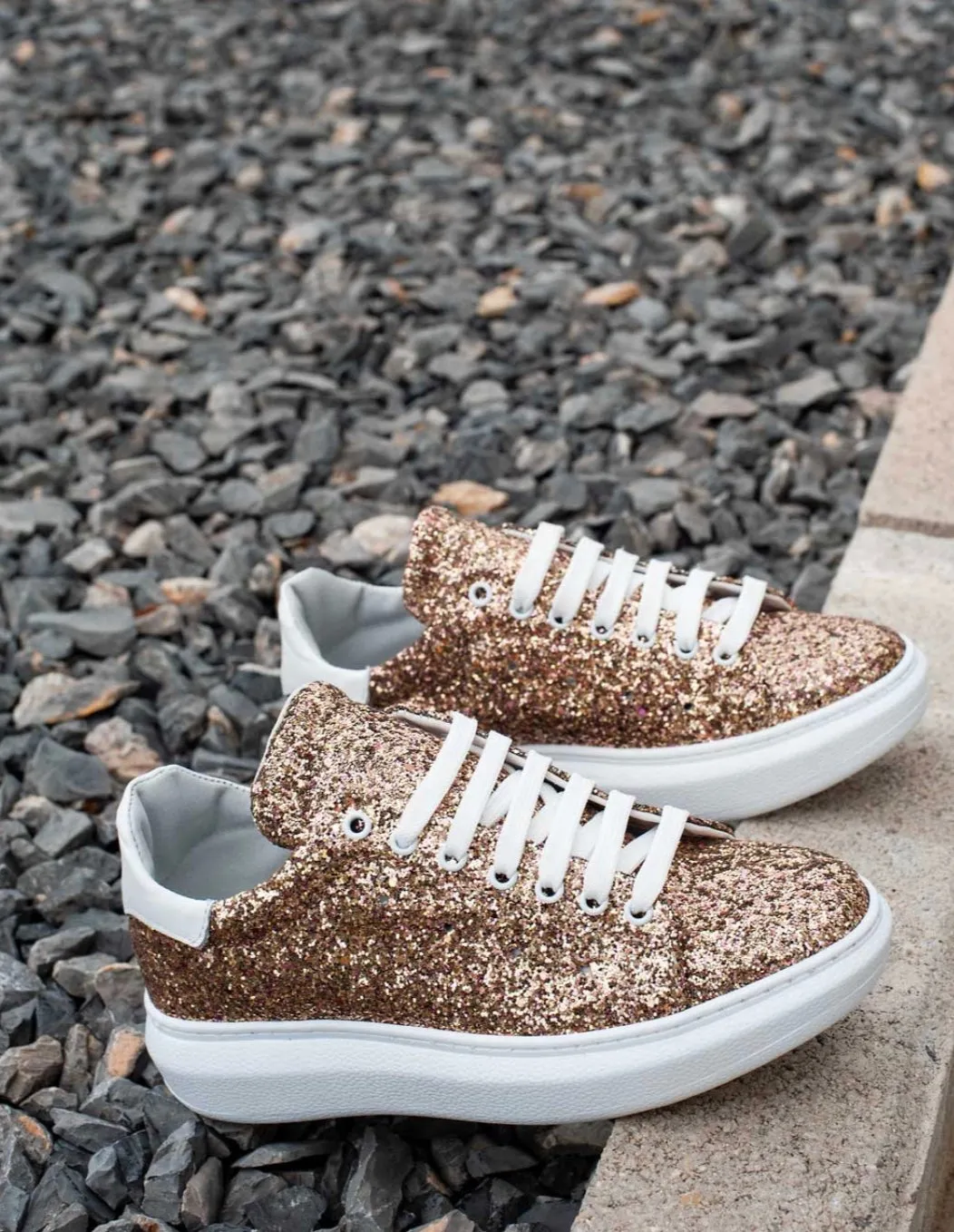 AMAZING Black or Gold Glitter Sneakers [Pre-Order]