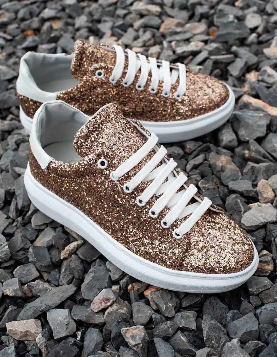 AMAZING Black or Gold Glitter Sneakers [Pre-Order]