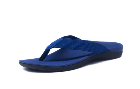 Axign Premium Orthotic Flip Flops with Arch Support – Navy Blue (Womens)