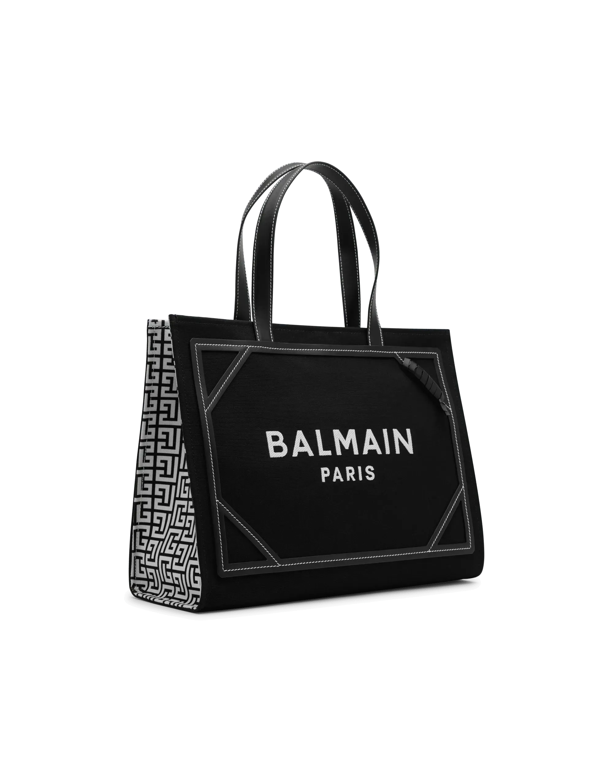 B-Army 42 Medium Canvas Monogram Shopper Tote Bag
