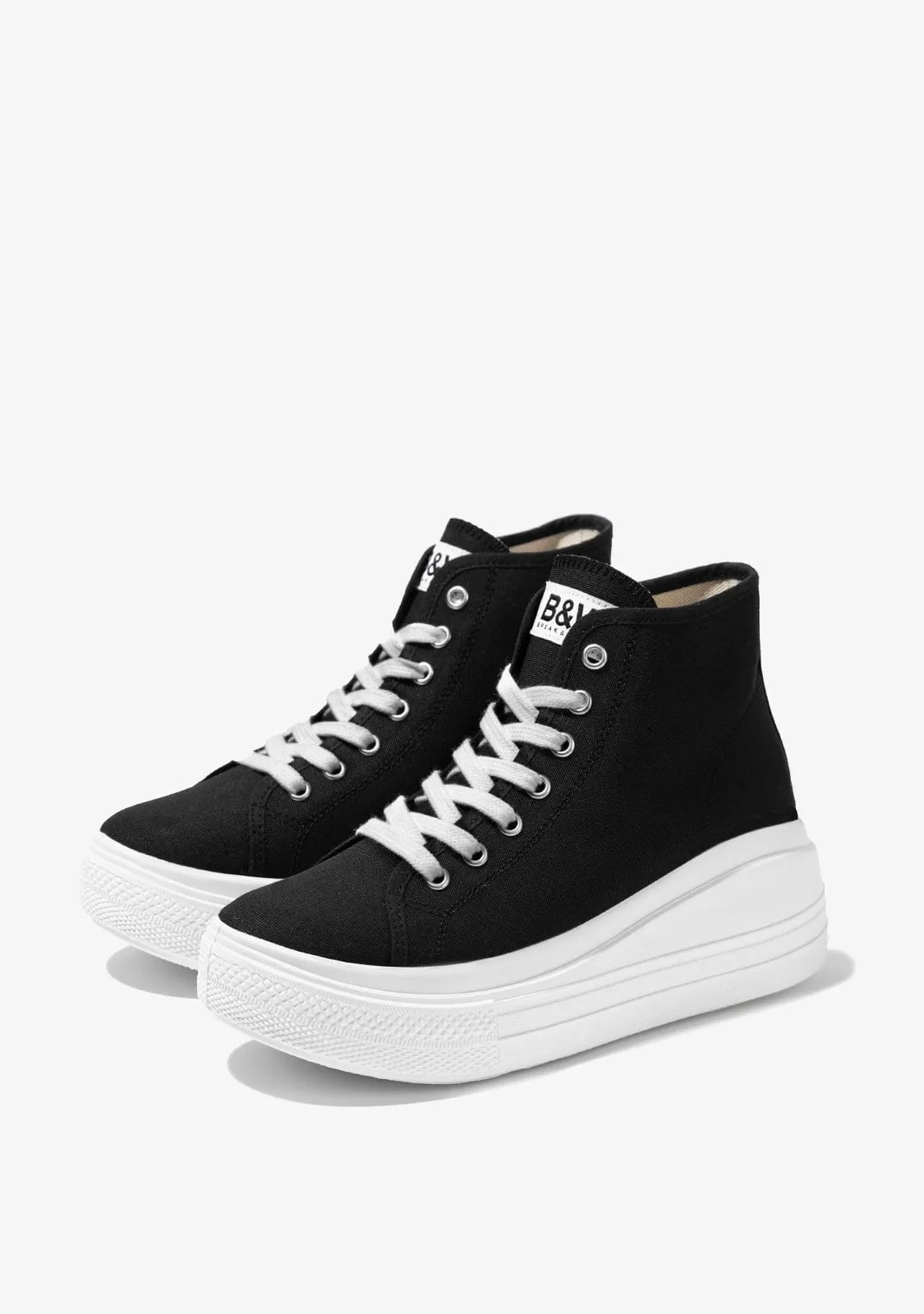Black Platform Rider Hi-Top Sneakers
