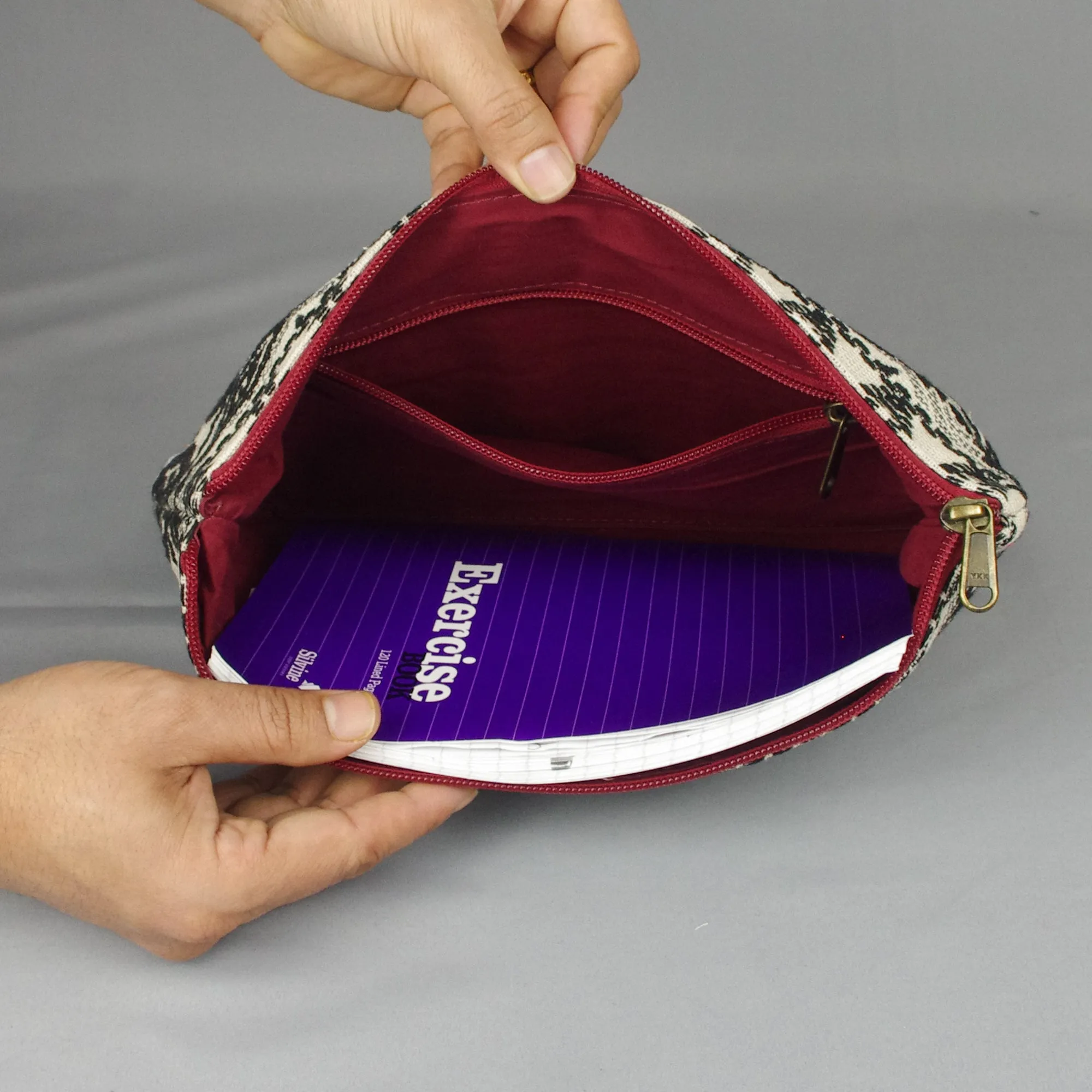 Boho Handloom Weave Clutch Bag - Multicolour Striped
