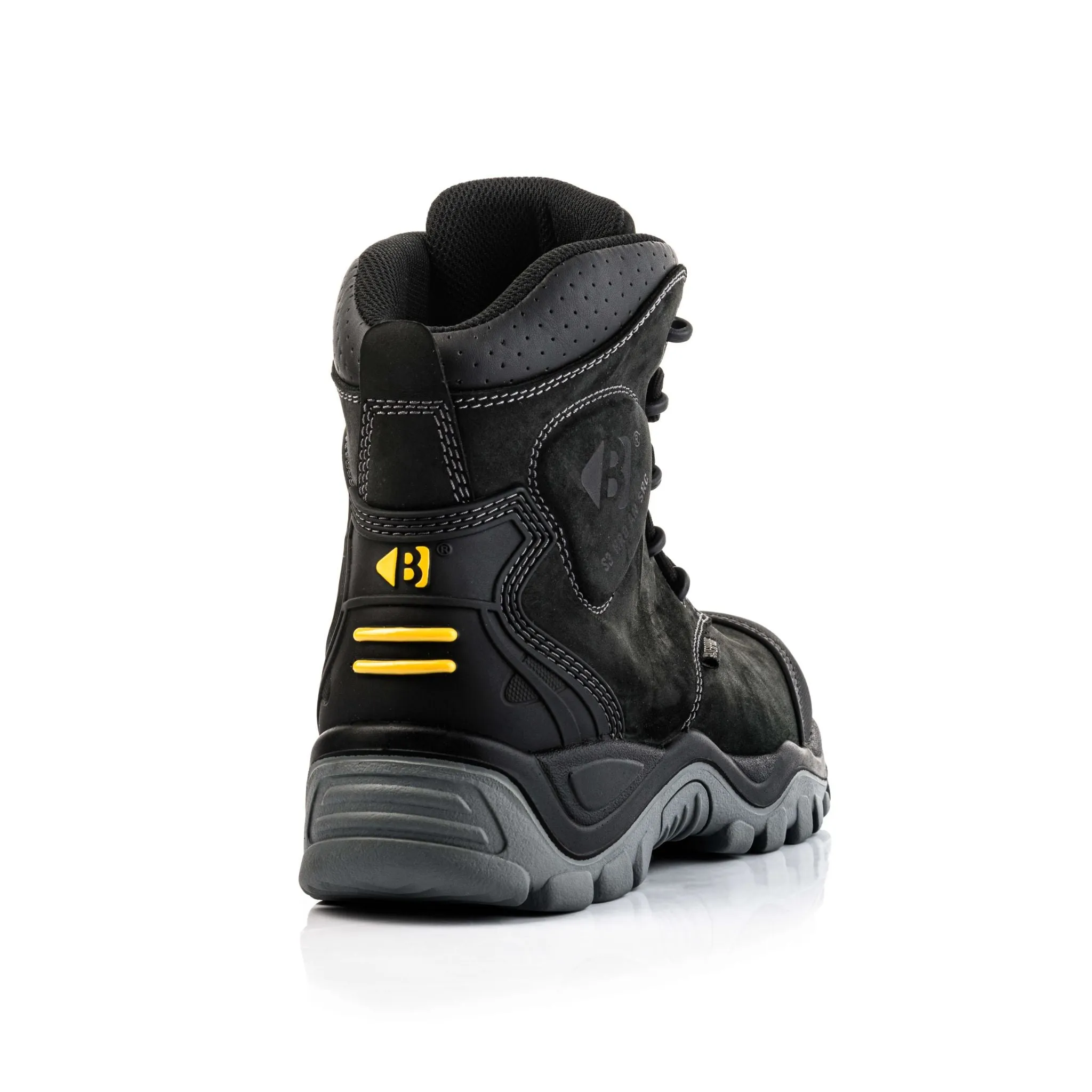 Buckbootz BSH012 Bang Guardz S3 Black Lace-up Buckler Boots
