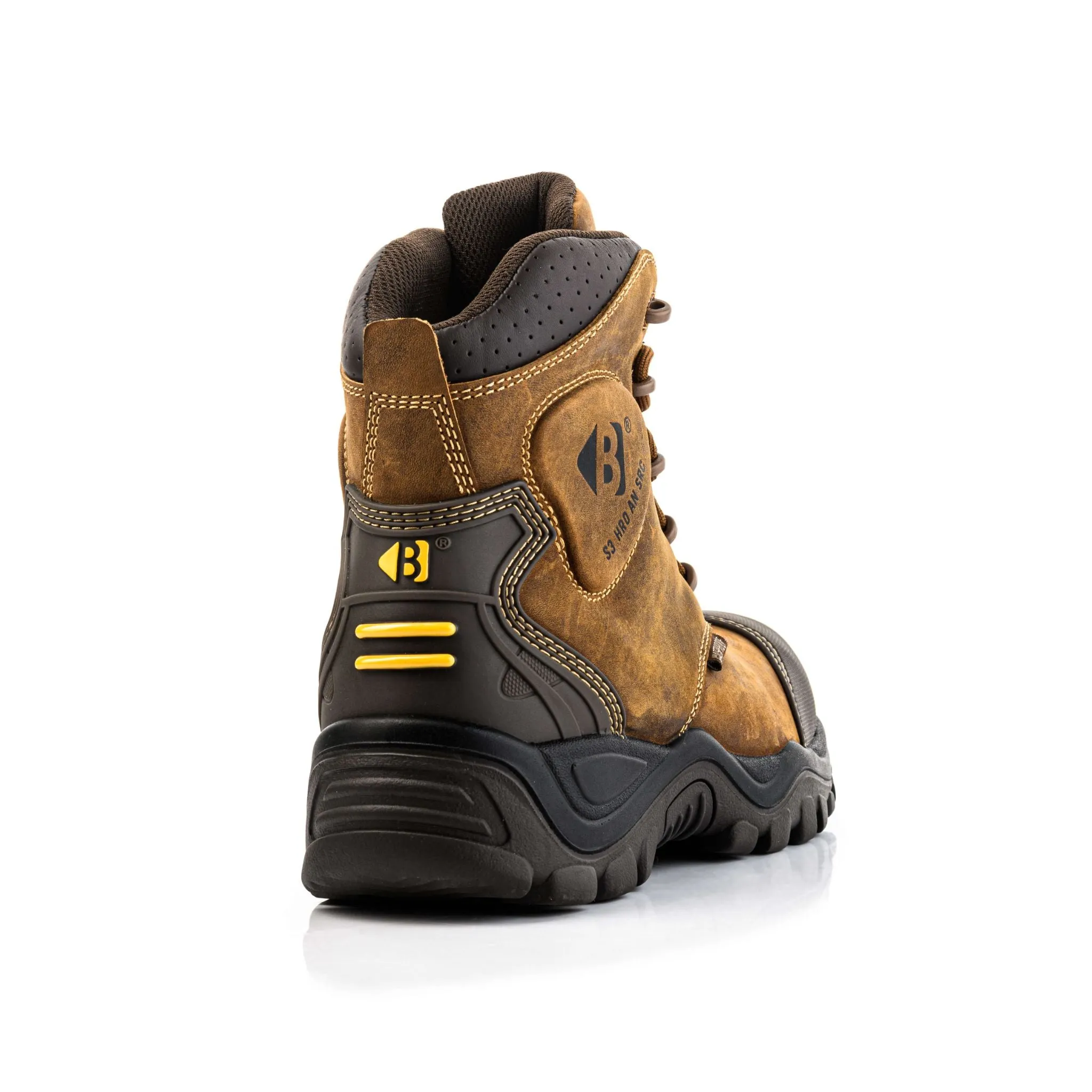 Buckbootz BSH012 Bang Guardz S3 Black Lace-up Buckler Boots