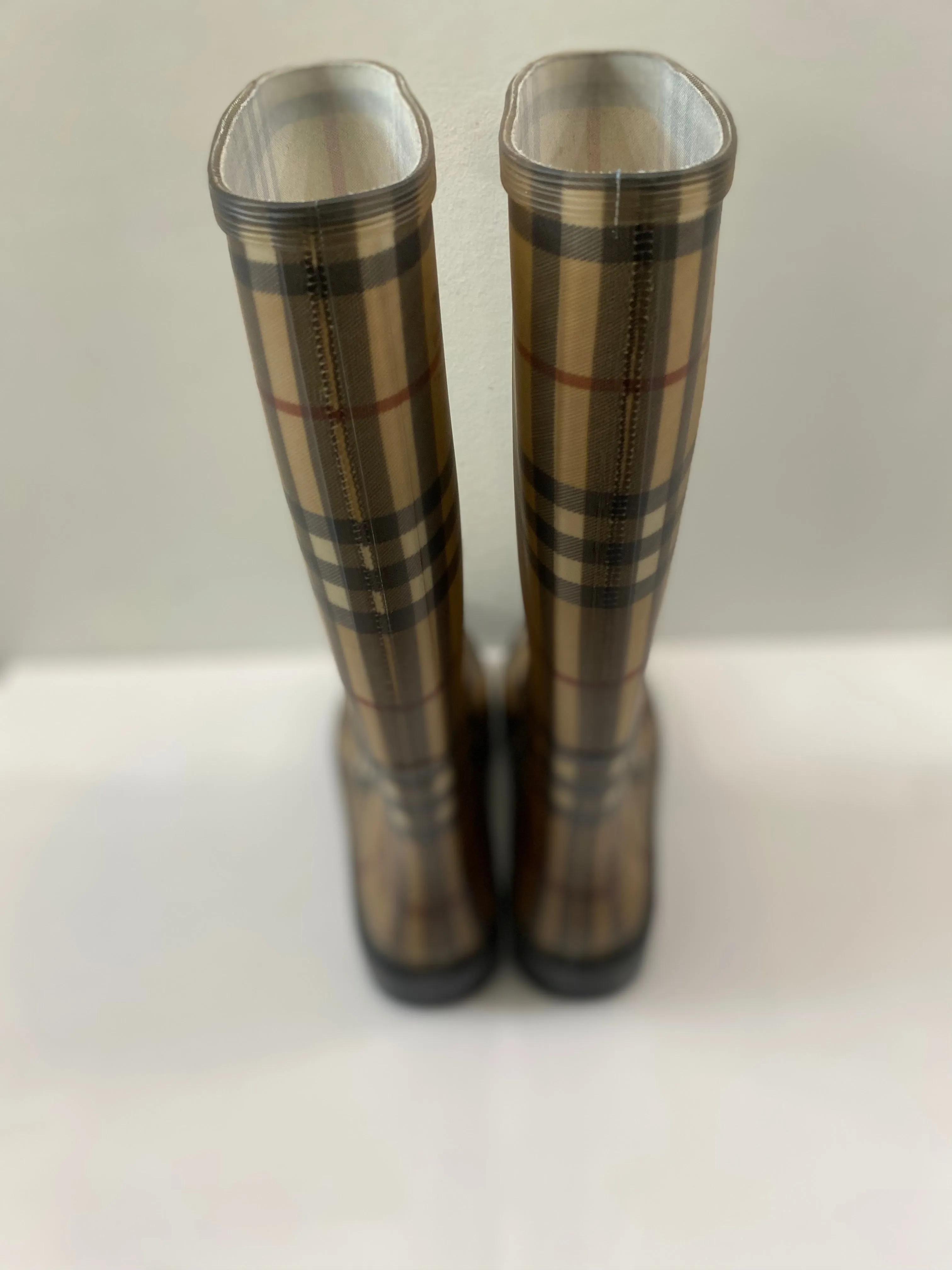 BURBERRY HAYMARKET CHECK RAIN BOOTS