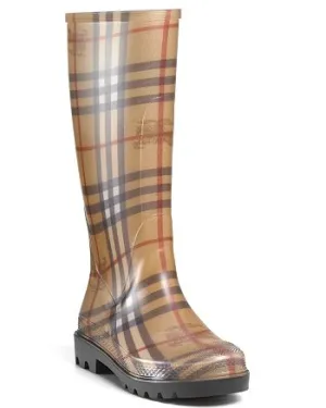 BURBERRY HAYMARKET CHECK RAIN BOOTS