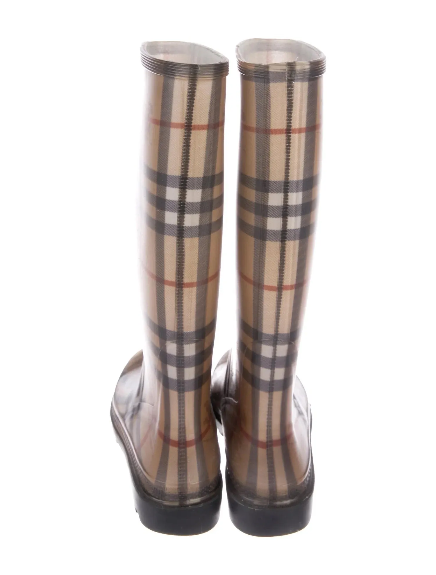 BURBERRY HAYMARKET CHECK RAIN BOOTS