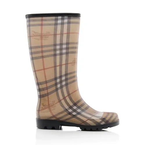 BURBERRY HAYMARKET CHECK RAIN BOOTS