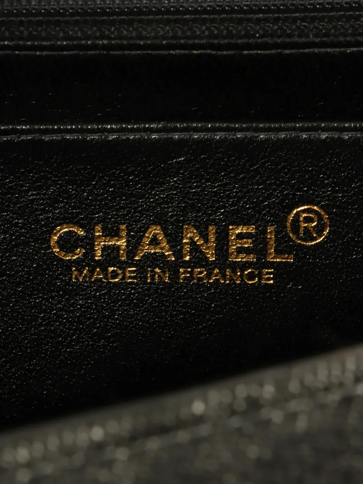 CHANEL Around 1998 Made Denim Turn-Lock Top Handle Bag Black