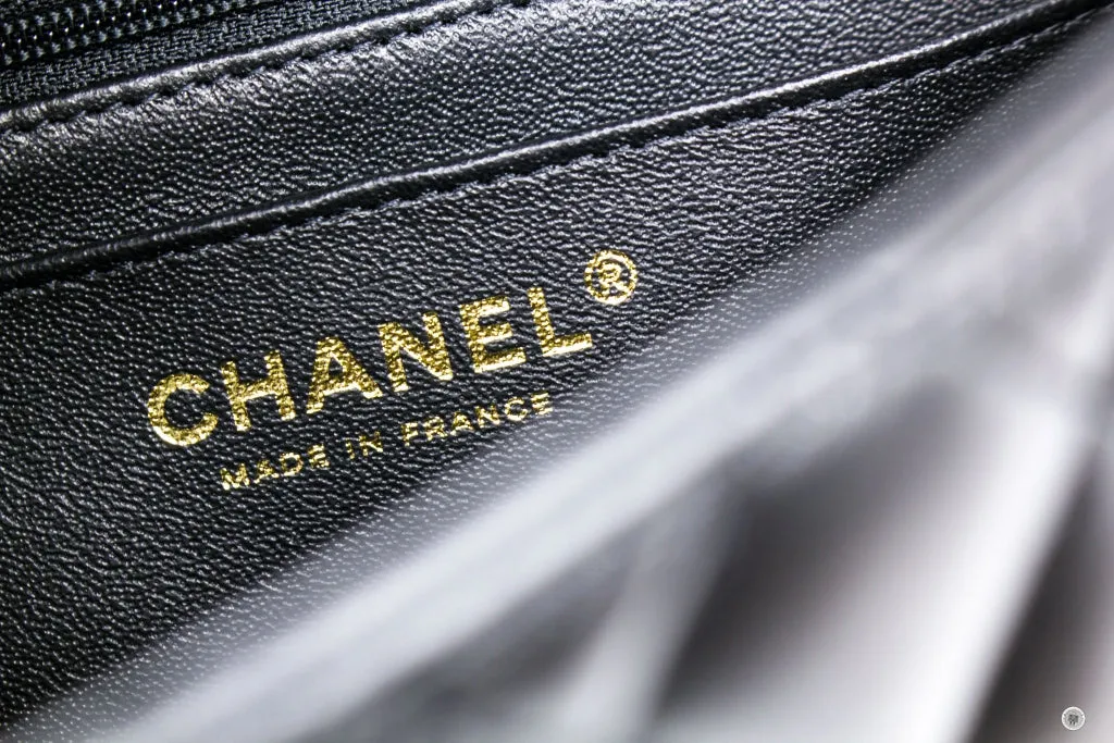 Chanel AS2431B06660 Mini Flap Bag With Top Handle Black   94305 Lambskin Shoulder Bags Ghw
