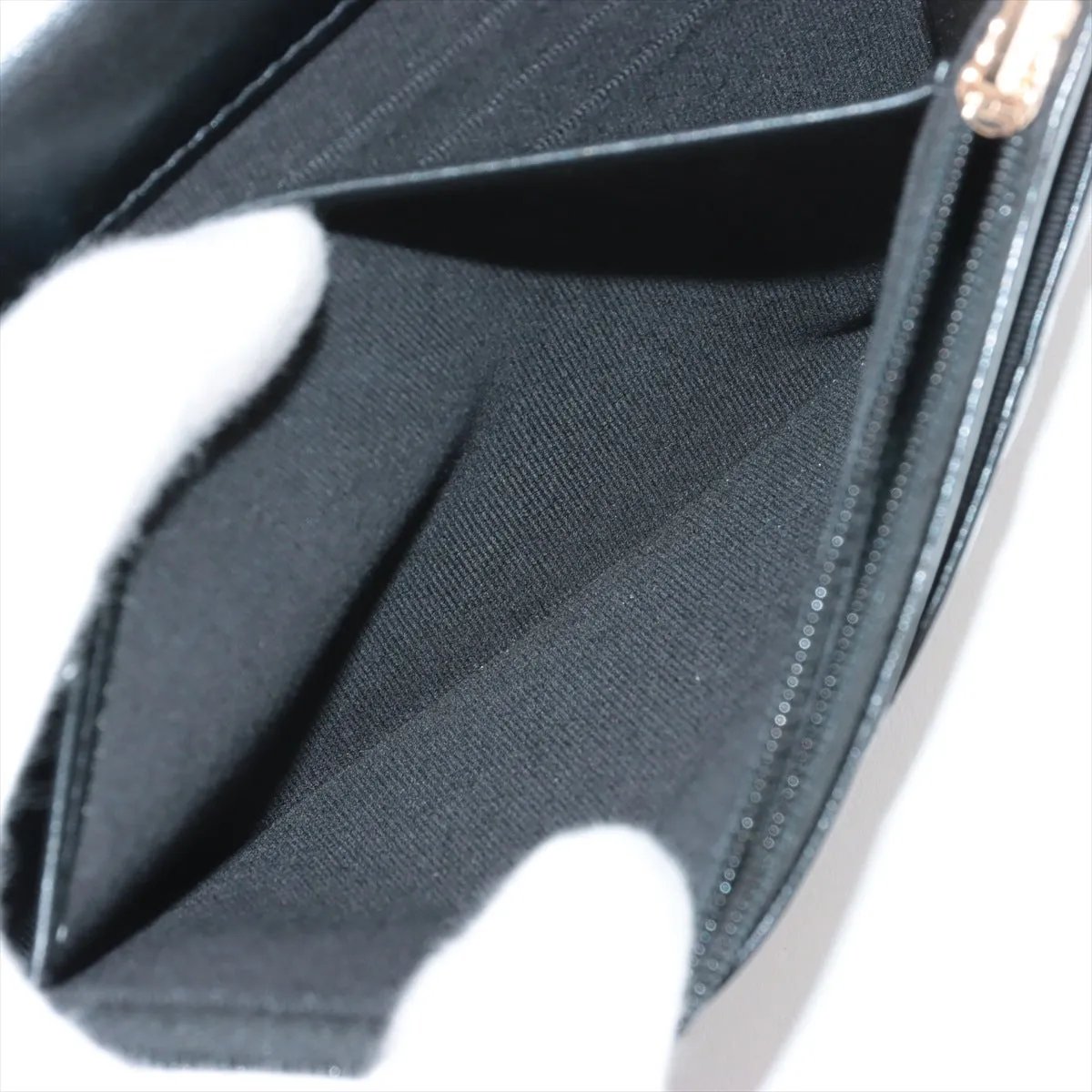 Chanel Lambskin  Chain Wallet Top Handle Black G
