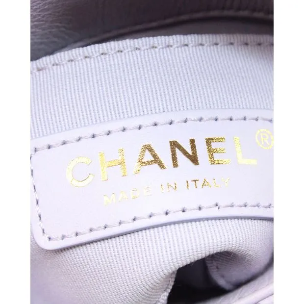 CHANEL Mini Framing Chain Flap Bag in Purple Leather