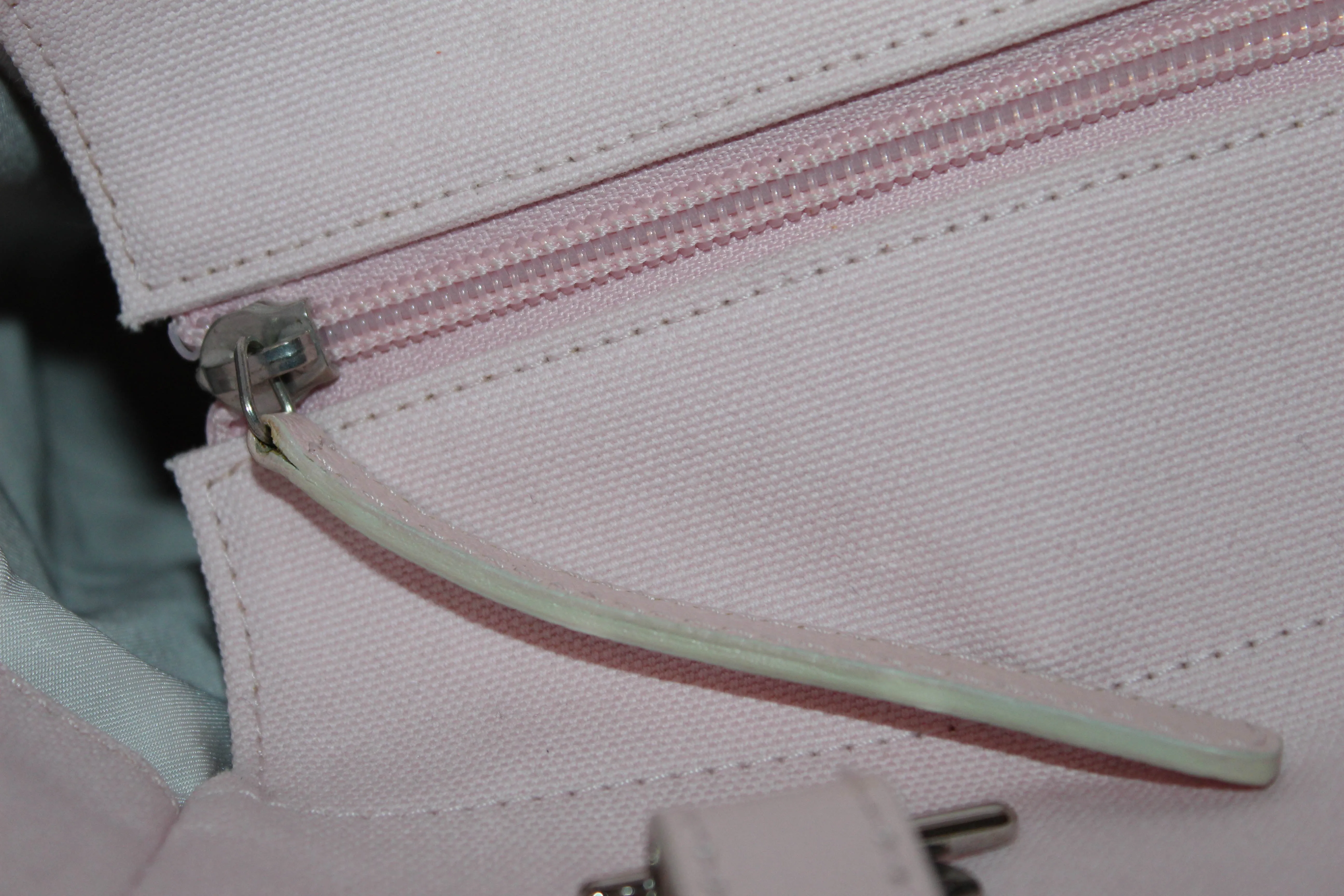 Chanel Pink Biarritz Canvas Leather Tote