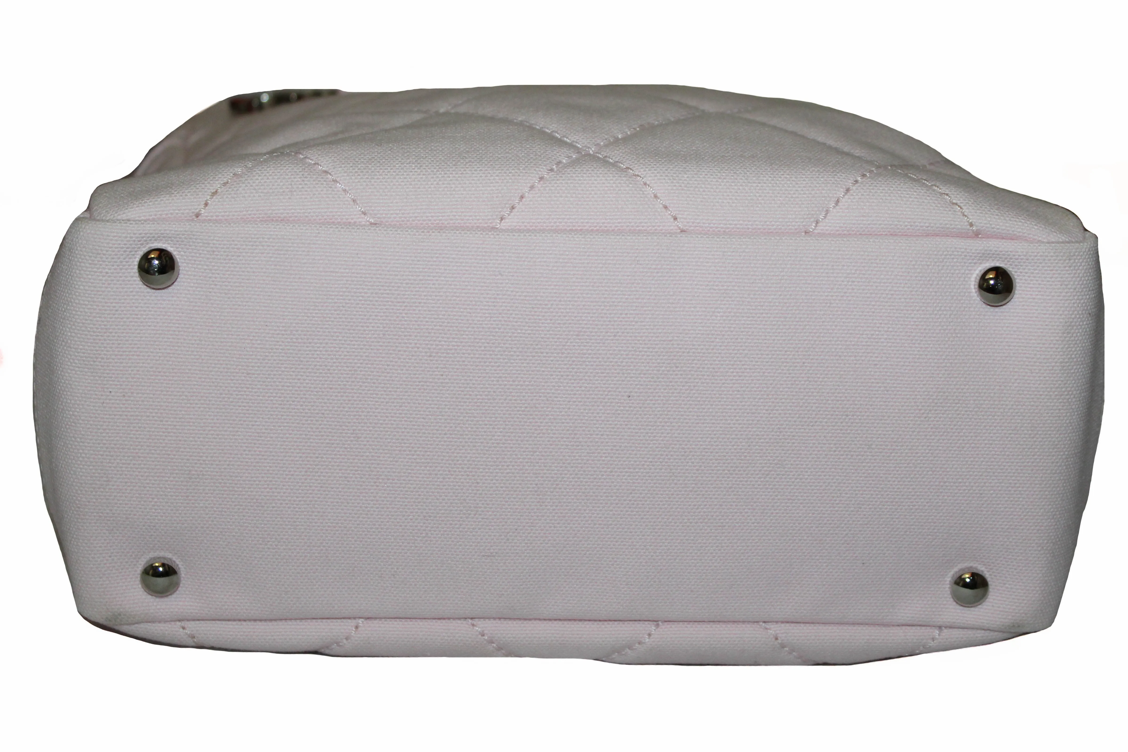 Chanel Pink Biarritz Canvas Leather Tote