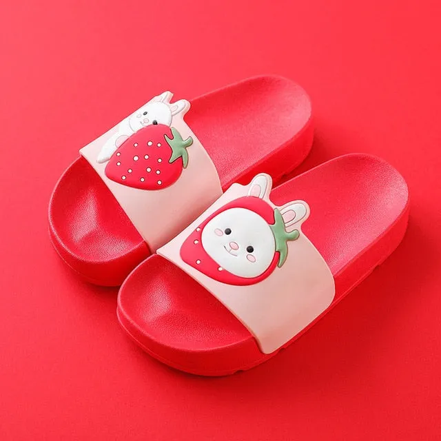 Children Cartoon Slippers Girls Summer Beach Sandals Kids Bathroom Flip Flops Toddler Boys Indoor Flip Flops Baby Home Shoes