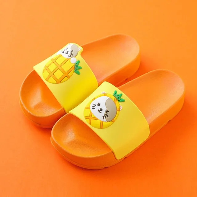 Children Cartoon Slippers Girls Summer Beach Sandals Kids Bathroom Flip Flops Toddler Boys Indoor Flip Flops Baby Home Shoes