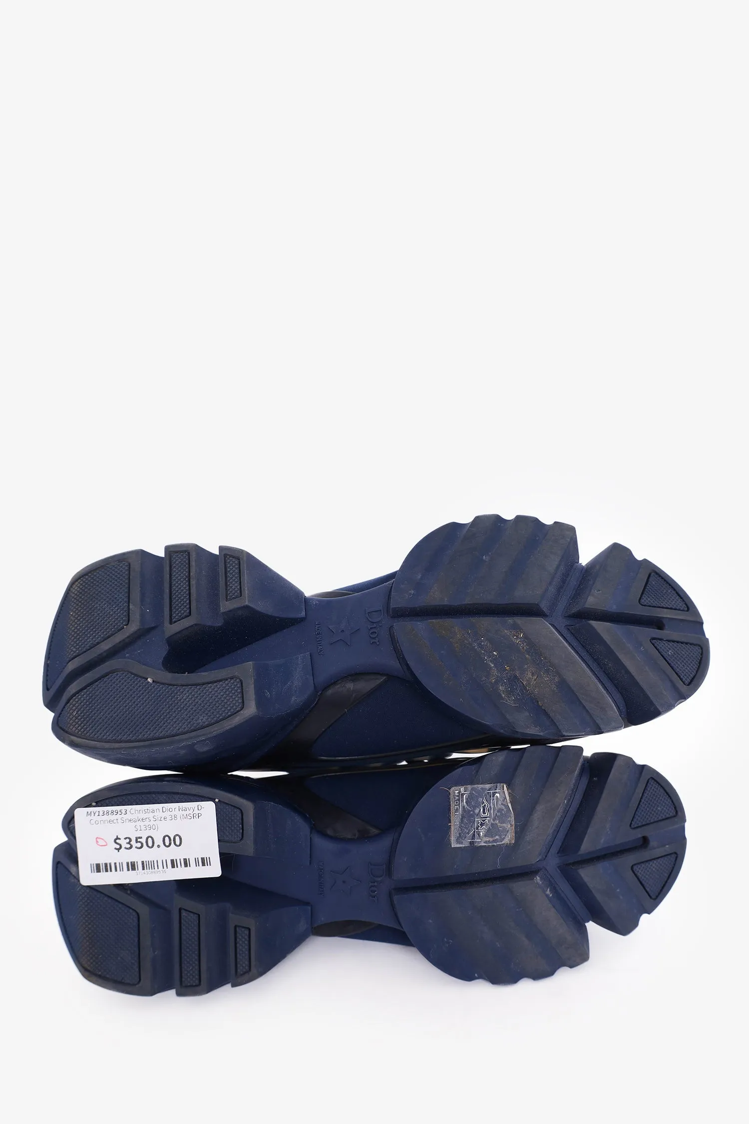 Christian Dior Navy D-Connect Sneakers Size 38