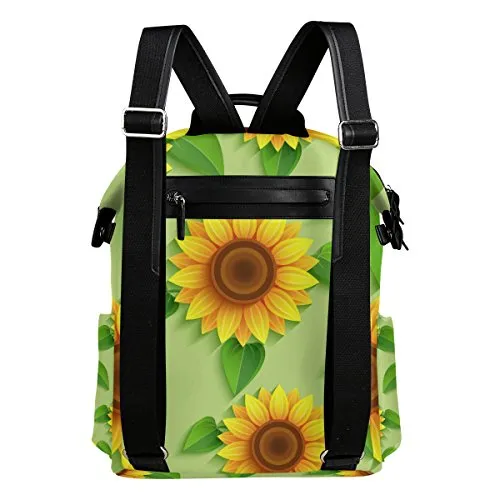 Colourlife Vivid Sunflowers Stylish Casual Shoulder Backpacks Laptop School Bags Travel