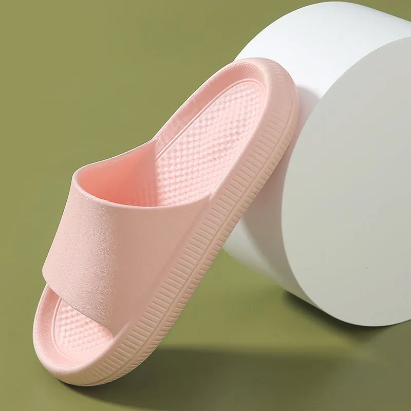 Couples In The Bathroom  At Home Wearing Sandals And Slippers - Women's shoes