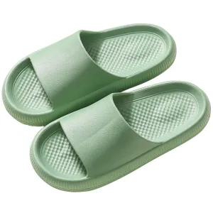 Couples In The Bathroom  At Home Wearing Sandals And Slippers - Women's shoes
