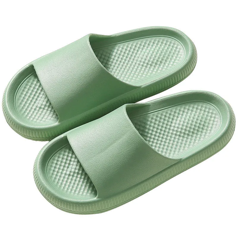 Couples In The Bathroom  At Home Wearing Sandals And Slippers - Women's shoes