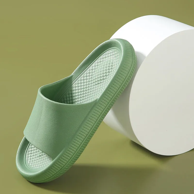 Couples In The Bathroom  At Home Wearing Sandals And Slippers - Women's shoes