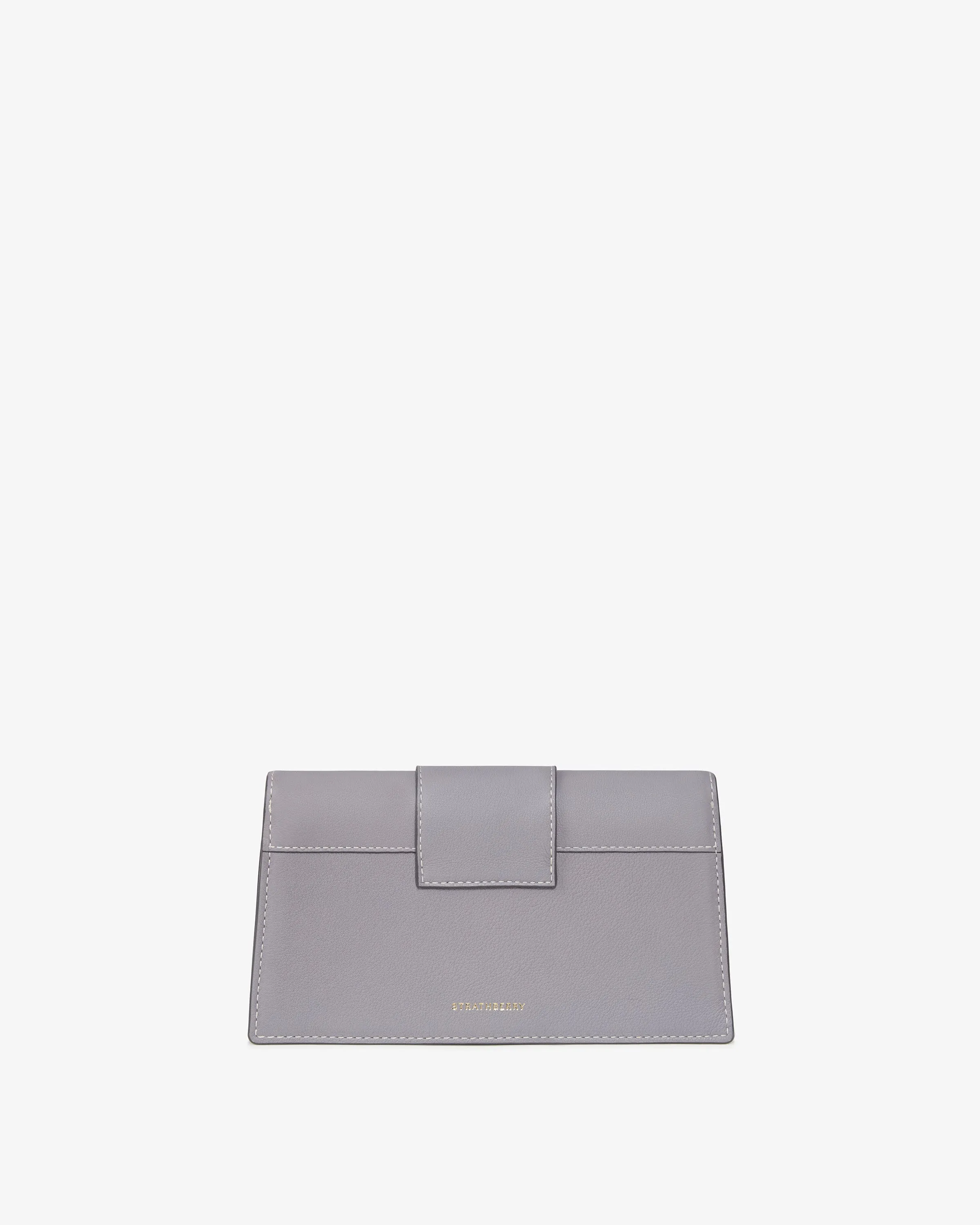 Crescent On A Chain - Frost Grey with Vanilla Stitch