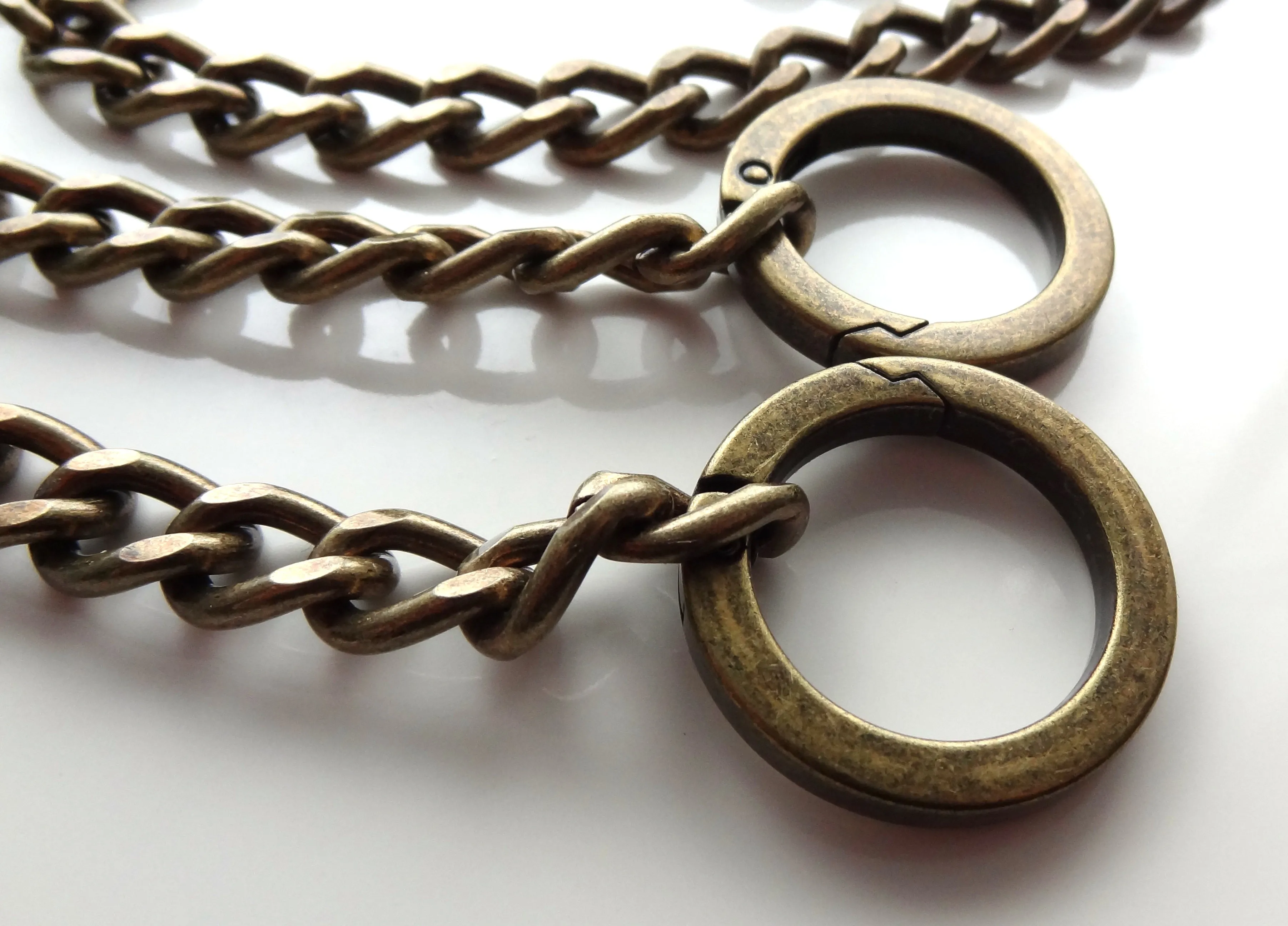 Custom Length Luxury Purse/Bag Chain with Ring Straps