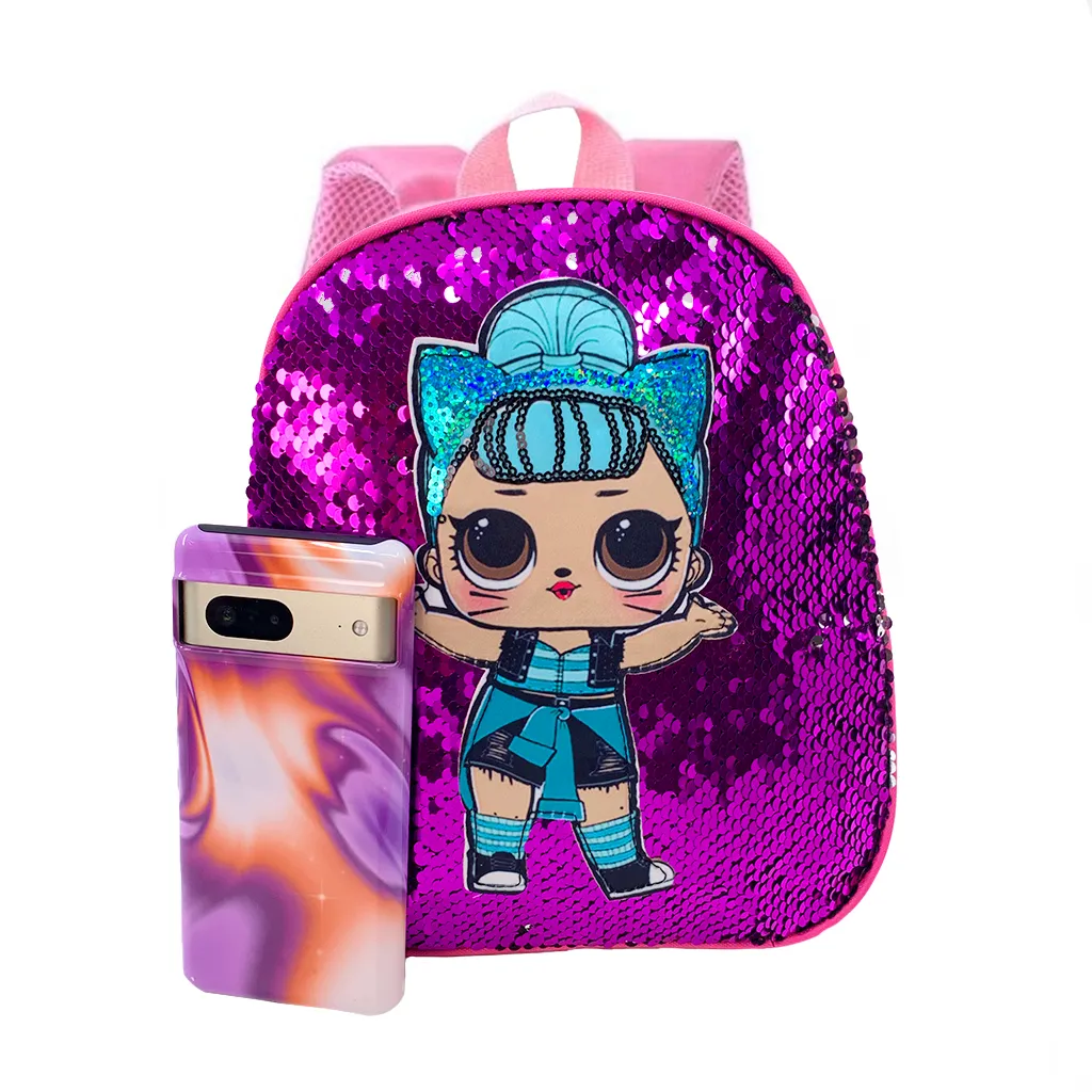 Disco Doll Sequins Mini Backpack - Purple