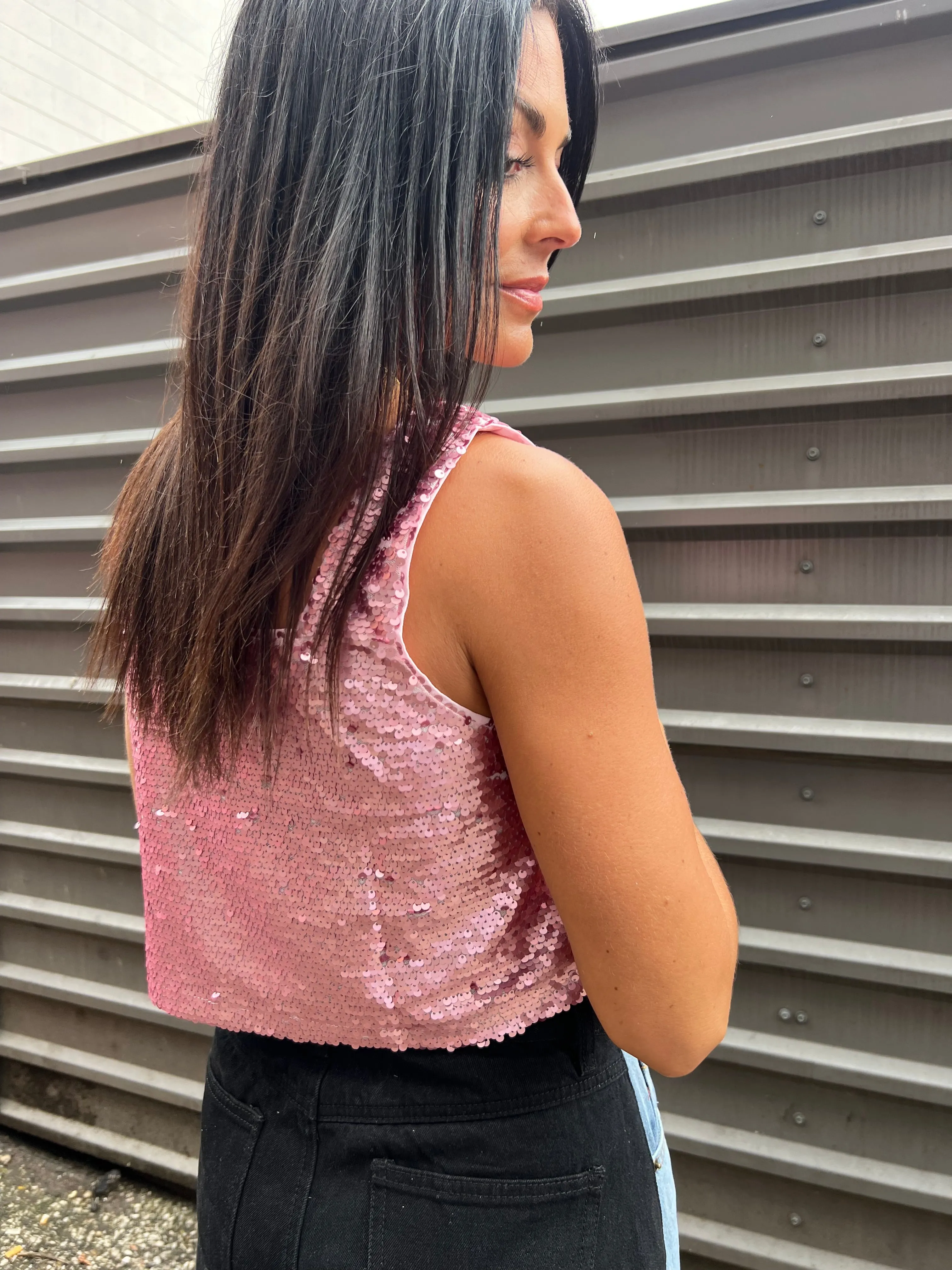 DISCO QUEEN SEQUIN TOP