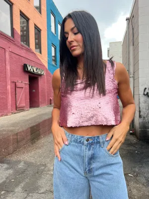DISCO QUEEN SEQUIN TOP