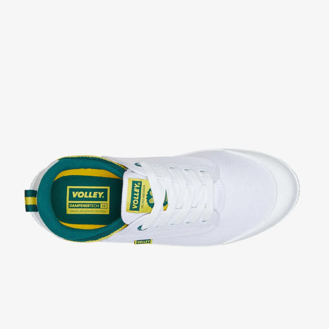 DUNLOP VOLLEY HERITAGE LOW - V74016 - WHITE/GREEN/GOLD