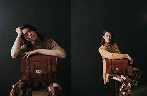 Ecosusi Ladies Faux Leather Briefcase Shoulder Laptop Messenger Bags Satchel Bag Cambridge Backpack