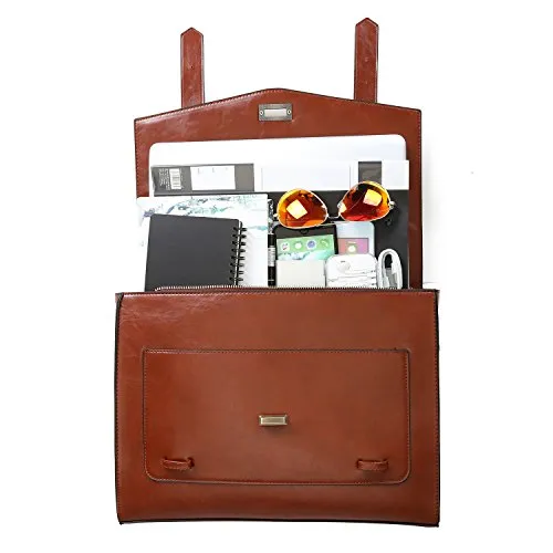 Ecosusi Ladies Faux Leather Briefcase Shoulder Laptop Messenger Bags Satchel Bag Cambridge Backpack