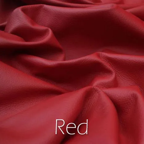 Finished Red Leather Strapping - 1/2 inch (0.5") Wide - for DIY, Leathercrafting, Repair & more