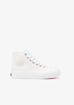 Girl's Zebra Multicolour Solar Hi-Top Sneakers B&W
